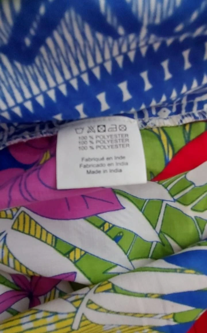 Vestido caftano colorido con estampado tropical, talla 42 – photo 4
